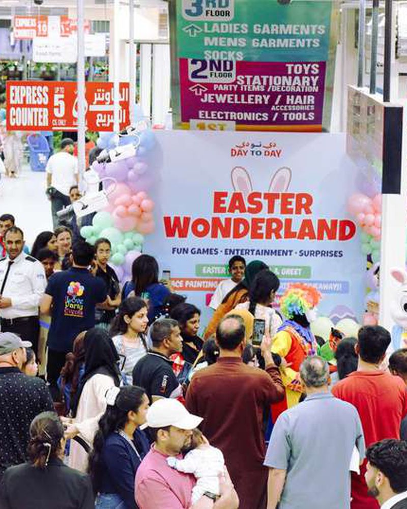 Easter Wonderland in-store brand activation and celebration with rabbit mascots