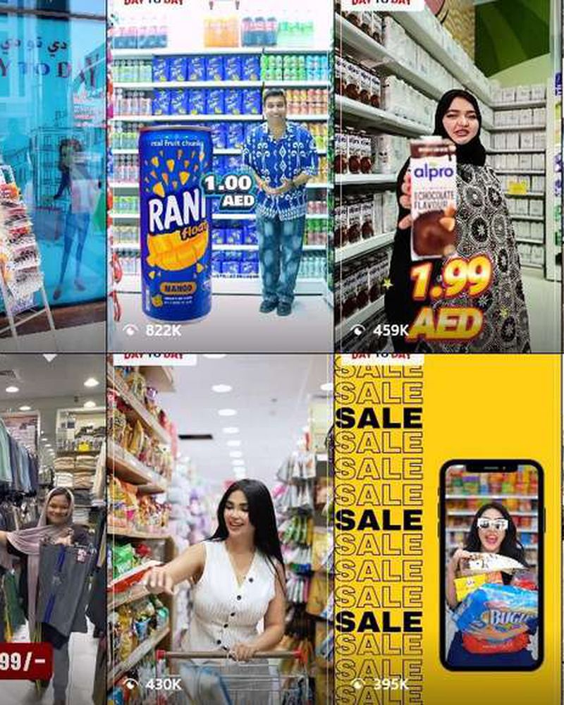 Day To Day hypermarket influencer collaboration campaigns and product video reels